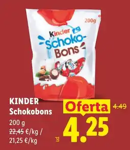 Lidl Kinder Schokobons oferta