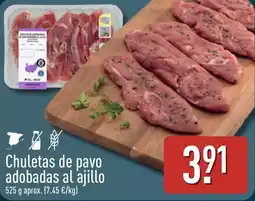 ALDI Chuletas de pavo adobadas al ajillo oferta