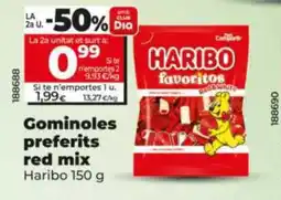 Dia Haribo gominolas preferits red mix oferta