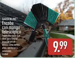 ALDI Gardenline escoba con mango telescópico oferta