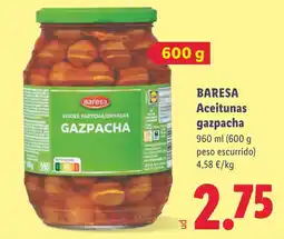 Lidl Baresa aceitunas gazpacha oferta