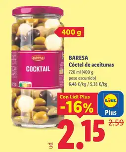 Lidl Baresa cocktail de aceitunas oferta