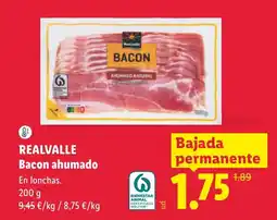 Lidl Realvalle bacon ahumado oferta