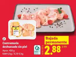 Lidl Pollo contramuslo deshuesado sin piel oferta