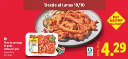Lidl Pollo tiras de pechuga estilo piri-piri oferta