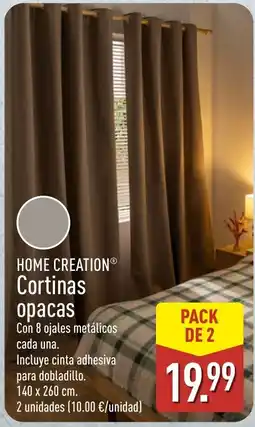 ALDI Home Creation cortinas opacas oferta