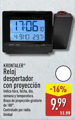 ALDI Krontaler reloj despertador con proyeccion oferta
