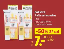 Lidl Garnier Fluido antimanchas oferta