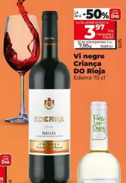 Dia Ederra vi negre Criança DO Rioja oferta