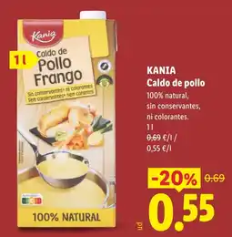Lidl Kania caldo de pollo oferta