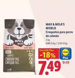 Lidl Max & Mila's World croquetas para perro de salmón oferta