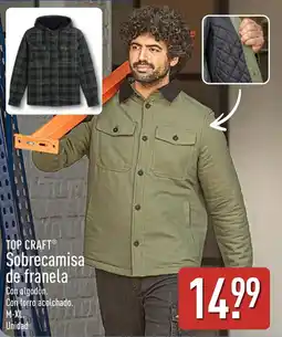 ALDI Top Craft sobrecamisa de franela oferta