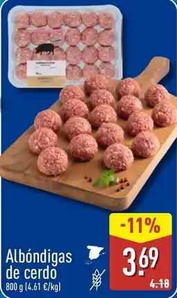 ALDI Albóndigas de cerdo oferta