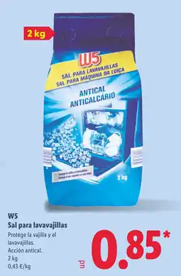 Lidl W5 sal para lavavajillas oferta