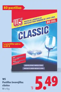 Lidl W5 pastillas lavavajillas clásico oferta
