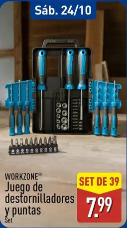 ALDI Workzone juego de destornilladores y puntas oferta