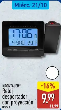 ALDI Krontaler reloj despertador con proyeccion oferta