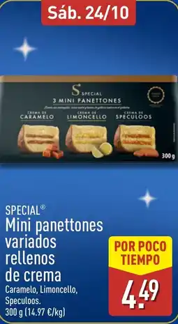 ALDI Special mini panettones variados rellenos de crema oferta