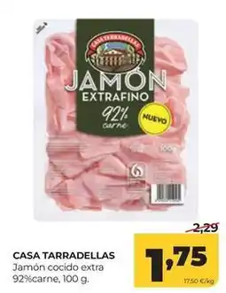 Alimerka Casa tarradellas - jamón cocido extra 92%carne oferta