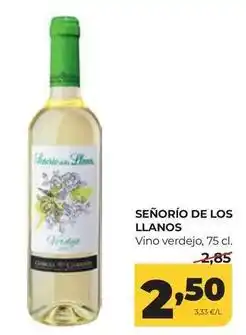Alimerka Señorío de los llanos - vino verdejo oferta