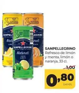 Alimerka San pellegrino - refresco de limon y menta oferta