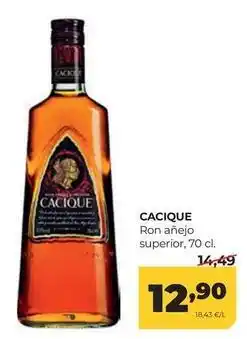 Alimerka Cacique - ron añejo superior oferta