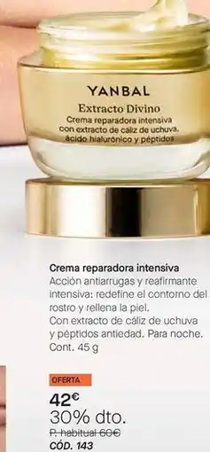 Yanbal Crema reparadora intensiva oferta