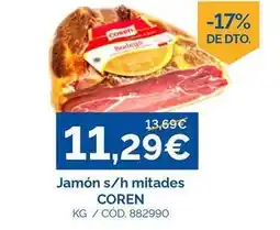 Dialsur Cash & Carry Coren - jamón s/h mitades oferta