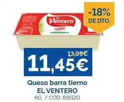 Dialsur Cash & Carry El ventero - queso barra tierno oferta