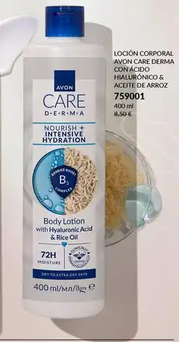 AVON Care - loción corporal avon derma con acido, hialuronico & aceite de aron oferta