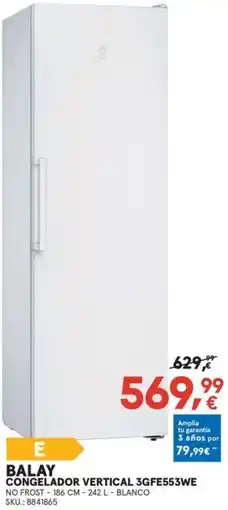 Worten Balay congelador vertical 3gfe553we oferta