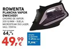 Worten Rowenta plancha vapor dw4345d1 oferta