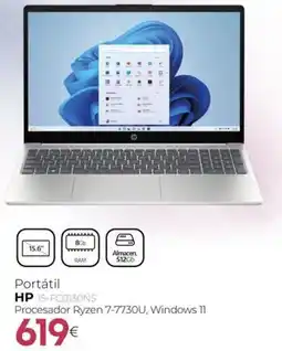 Tien 21 HP portátil 15-fc0130ns oferta