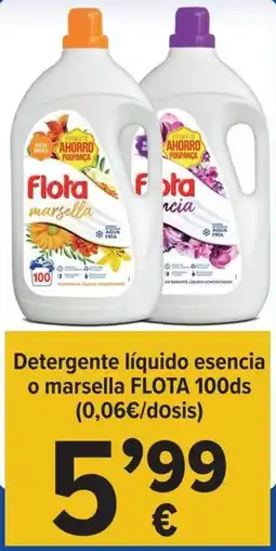 Cash Fresh Flota detergente líquido esencia o marsella 100ds oferta