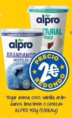 Cash Fresh alpro yogur avena coco vainilla arándanos lima limón o cerezas oferta