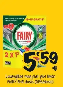 Cash Fresh Fairy lavavajillas maq plat plus limón oferta