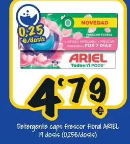 Cash Fresh Ariel detergent caps frescor floral oferta