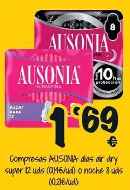 Cash Fresh Ausonia compresas alas air dry oferta