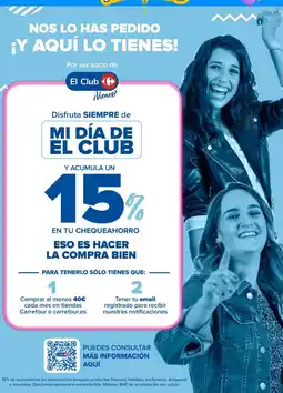 Carrefour El Club Mi día de el club oferta