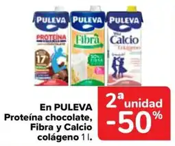 Carrefour Puleva proteína chocolate fibra calcio colágeno oferta