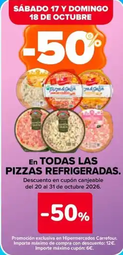 Carrefour Pizzas refrigeradas oferta