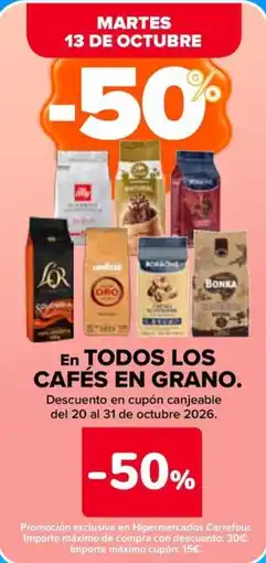 Carrefour cafés en grano oferta