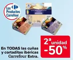 Carrefour En todas las cuñas y cortaditas ibéricas carrefour extra. oferta