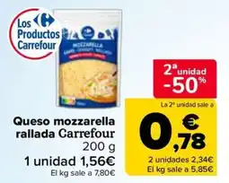 Carrefour Carrefour queso mozzarella rallada oferta