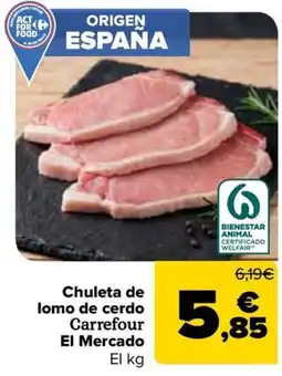 Carrefour Carrefour chuleta de lomo de cerdo oferta
