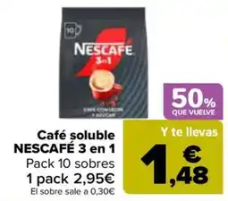 Carrefour Nescafe cafe soluble 3 en 1 oferta