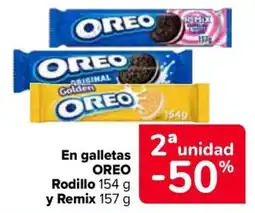 Carrefour Oreo en galletas rodillo y remix oferta