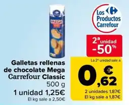 Carrefour Carrefour Classic Galletas rellenas de chocolate Mega oferta