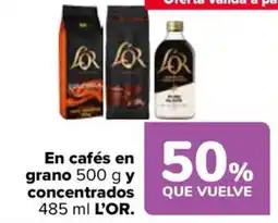 Carrefour cafés en grano y concentrados l'or oferta
