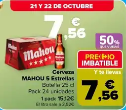 Carrefour Mahou 5 Estrellas oferta
